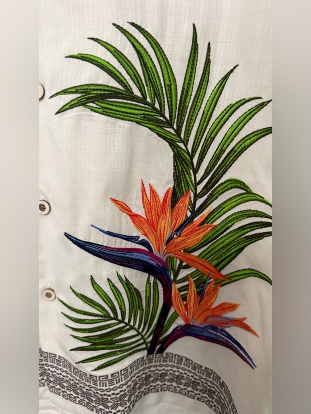 Tommy Bahama Viva Paradiso 100% Silk Camp Shirt size XXL Embroidered - Picture 3 of 7
